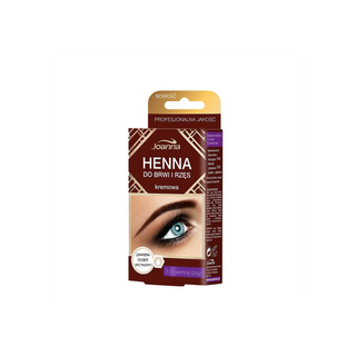 Cremig braunes Henna für Augenbrauen und Wimpern mit Rizinusöl, Joanna - 1