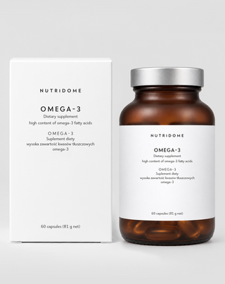 Omega-3 Nutridome für die Immunität und die korrekte Funktion des Gehirns, des Herzens und der Sehkraft 60 Kapseln