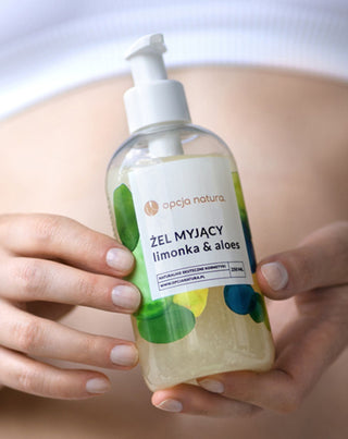 Duschgel für Körper und Gesicht Limette &amp; Aloe 100% natürlich Opcja Natura_2