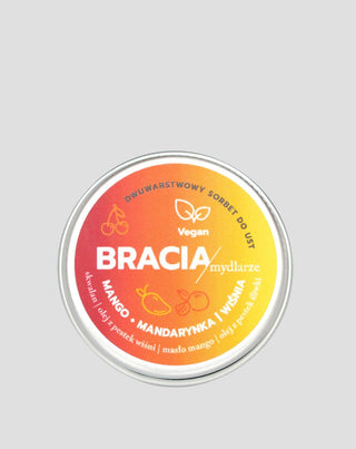 Fruchtiges Sorbet für trockene und spröde Lippen Kirsche Mango und Mandarine Bracia Mydlarze - 1