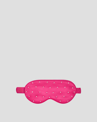 Augenmaske zum Schlafen aus Seide, verziert mit Kristallen – hot pink Crystallove_3