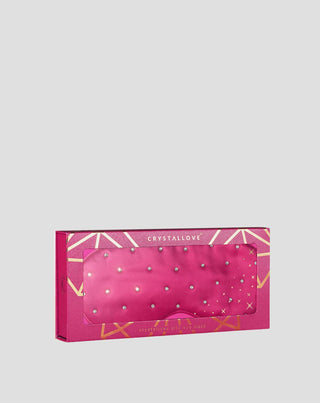 Schlaf-Augenmaske aus Seide, verziert mit Kristallen – hot pink Crystallove_4