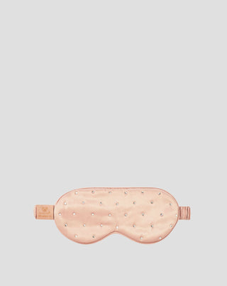 Schlaf-Augenmaske aus Seide, verziert mit Kristallen – rose gold Crystallove_3