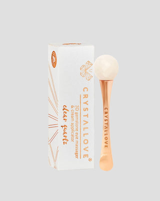 3D Augenmassagegerät mit Bergkristall und Crystallove Creme-Applikator