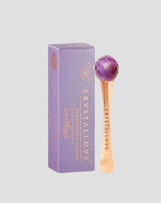 3D Augenmassagegerät mit Amethyst und Crystallove Cremeapplikator - 1