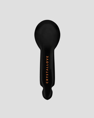 Gua Sha Massagegerät für die Augenpartie aus schwarzem Obsidian – Gesichtreflexologie Crystallove