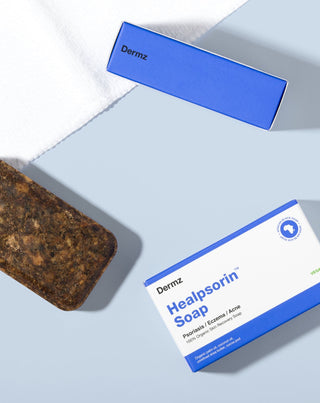 Afrikanische schwarze Seife gegen Akne, Psoriasis und Ekzeme Healpsorin Dermz_2