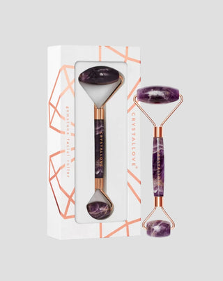 Gesichtsmassagegerät aus Amethyst, Stein der Harmonie, Beruhigung und Entspannung, Roller Crystallove