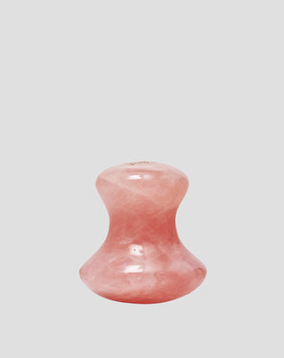 Gesichtsmassagepilz aus natürlichem Rosenquarz Crystallove