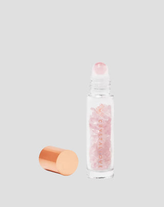 Fläschchen mit Kristallen für Öl – Rosenquarz Crystallove