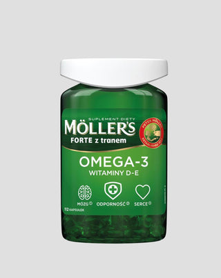 Nahrungsergänzung mit Omega -3 und Vitaminen D - E Forte Moller 112 Kapseln