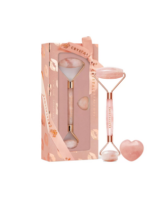 Gesichtsmassagegerät mit rosafarbenem Crystallouper Liebesstein Selflove Set Crystallove - 1