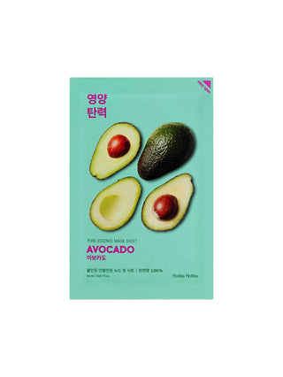 Eine Maske auf einem Baumwollsaum mit Avocado-Extrakt Pure Essence Holika Holika - 1