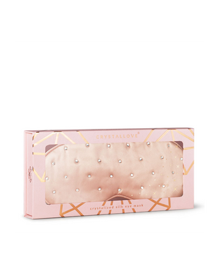 Schlafaugenband aus Seide, verziert mit Kristallen – rose gold Crystallove - 4
