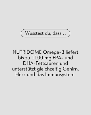 Omega-3 Nutridome für die Immunität und die korrekte Funktion des Gehirns, des Herzens und der Sehkraft 60 Kapseln