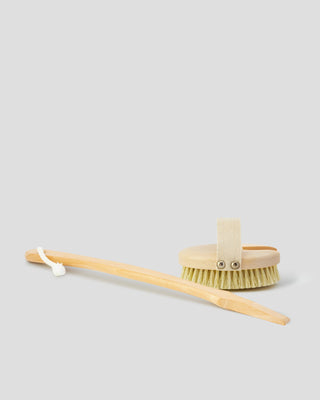 Weiche Körpermassagebürste für trockenes Buchenholz und abnehmbarer Stab Nr. 4 Hhuumm - 1