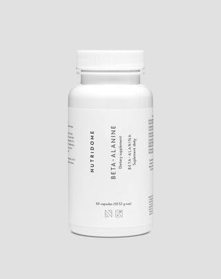 Beta-Alanin 700 mg für Leistungsfähigkeit und Reduzierung von Muskelermüdung Nutridome, 60 Kapseln - 1