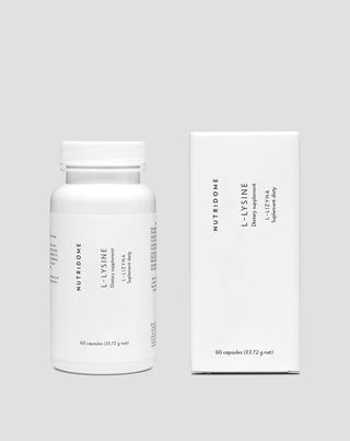 L-Lysin, eine Aminosäure, die Kollagenproduktion, gesunde Haut und starke Knochen unterstützt, Nutridome 60 Kapseln