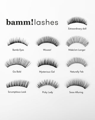 Falsche Wimpern auf dem 2D-Streifen für den mehrfachen Gebrauch, weiche und leichte Bambi Eyes Bamm!Lashes - 6