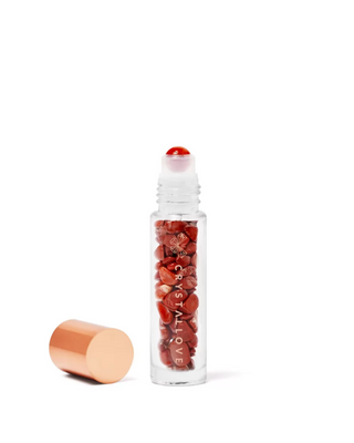 Ölflasche mit Kristallen – red Crystallove jaspis - 1