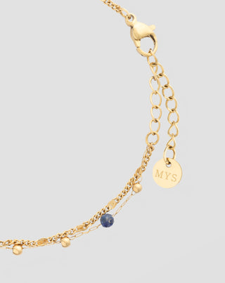 Vergoldetes Edelstahlarmband mit Lapislazuli Mys_2 - 3