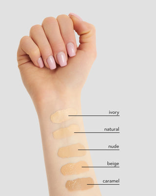 Leichte, gut deckende, mattierende Foundation 12 Stunden für Veloursleder-Teint 04 Beige Nutridome - 3