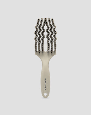graubraune Haarbürste mit Naturborsten Taupe Nutridome - 1