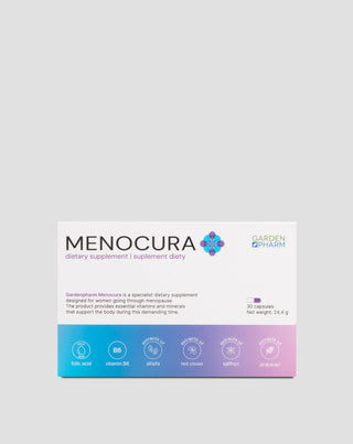 Nahrungsergänzungsmittel zur Linderung der Symptome der Menopause Menocura Gardenpharm 30 Kapseln - 1