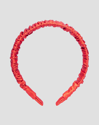 Seidenhaarband aus 100% Naturseide rot Twisty - 1