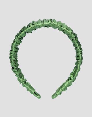 Seidenhaarband aus 100% Naturseide grün Twisty - 1