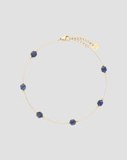 Knöchelarmband aus vergoldetem Edelstahl mit Lapislazuli Mys_3