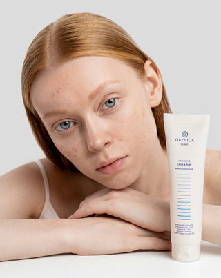 Reinigende und regenerierende Maske für zu Akne neigende Haut mit weißer Tonerde Anti-Acne Orphica Clinic 100 ml